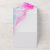 Rosa Aquarell elegant All in One Wedite Einladung (Außenbereich)