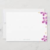 Rosa Aquarell Floral 90. Geburtstag Großmutter Einladung (Rückseite)