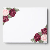 Rosa Aquarell Foto Gedenkfeier Beerdigung Gästebuch (Rückseite)