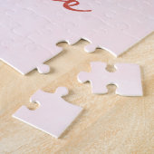 Rosa Aquarell Gold Koi Fisch Personalisiert Puzzle (Seite)