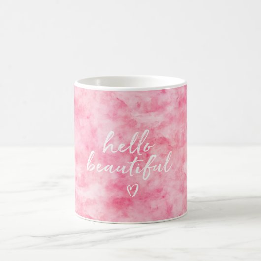 Rosa Aquarell hallo schön Kaffeetasse (Mittel)
