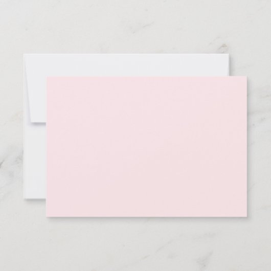 Rosa Aquarell Hochzeit der modernen Kunst Einladung (Rückseite)