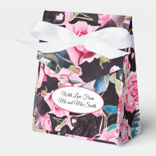 Rosa Aquarell-Kohl Vintage-Hochzeit Geschenkschachtel