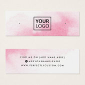 Rosa Aquarell Logo-Ohrring-Anzeigetafel (Vorne & Hinten)