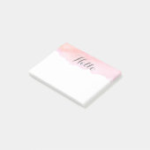 Rosa Aquarell Post-it Klebezettel (angewinkelt)