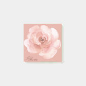 Rosa Aquarell Rose Name Girly Elegante Office Post-it Klebezettel (Vorderseite)
