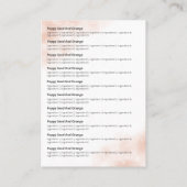 Rosa Aquarell Rose Soap Duftstoffe Inhaltsstoffe Visitenkarte (Rückseite)