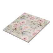 Rosa Aquarell-Rosen-Blumenmuster Fliese (Seite)