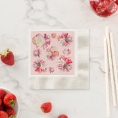 Rosa Aquarell Rosen Cocktail Napkins Serviette (Beispiel)