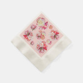 Rosa Aquarell Rosen Cocktail Napkins Serviette (Ecke)