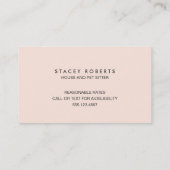 Rosa Aquarell Sukkuline Pflanze Haus Sitzecke Visitenkarte (Rückseite)