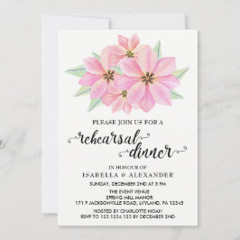 Rosa Aquarell Tulips Probe Abendessen Einladung