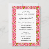 Rosa Aquarell Tulips Probe Abendessen Einladung (Vorderseite)