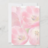 Rosa Aquarell Tulips Probe Abendessen Einladung (Rückseite)