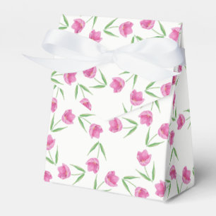Rosa Aquarell-Tulpe-Muster Geschenkschachtel