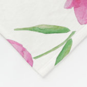 Rosa Aquarell-Tulpen, die Initiale gestalten Fleecedecke (Ecke)