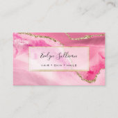 Rosa Aquarell Visitenkarte (Vorderseite)