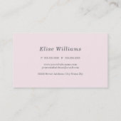 Rosa Aquarell Visitenkarte (Rückseite)