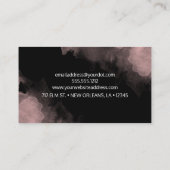 Rosa Aquarell Visitenkarte (Rückseite)