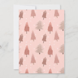 Rosa Aquarell Weihnachtsbaumillustrierung Feiertagskarte