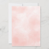 Rosa Aquarell Weltkarte Hochzeitreise (Rückseite)