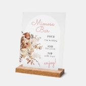 Rosa Aquarell Wildblume Mimosa Acrylschild (Winkel)