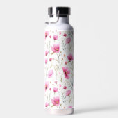 Rosa Aquarell-Wildblume  Trinkflasche (Rechts)