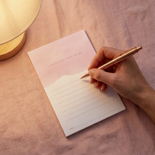 Rosa Aquarellandung für Mum Baby Dusche Begleitkarte