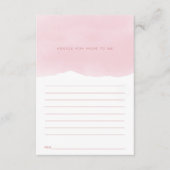 Rosa Aquarellandung für Mum Baby Dusche Begleitkarte (Vorderseite)