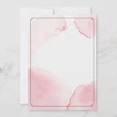 Rosa Aquarellbär Einladung (Rückseite)