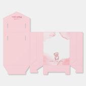 Rosa Aquarellbär Gefälligkeitsbox Geschenkschachtel (Ungefaltet)