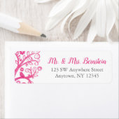 Rosa Aquarellbaum der Rücksendeadresse des Lebens (Insitu)