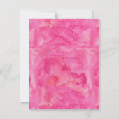 Rosa Aquarellbaum Empfang Einladung (Rückseite)