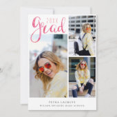 Rosa Aquarellbilder Abschluss Ankündigung (Vorderseite)