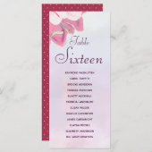 Rosa Aquarellblume 12 Namen Tabelle Platzkarten (Vorne/Hinten)