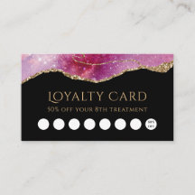 Rosa Aquarellblume Funkeln Loyalität Karte