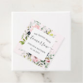 Rosa Aquarellblume für immer fängt morgen an Geschenkanhänger (Beispiel)