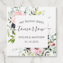 Rosa Aquarellblume für immer fängt morgen an