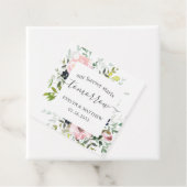 Rosa Aquarellblume für immer fängt morgen an Geschenkanhänger (Beispiel)