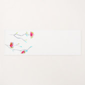 Rosa Aquarellblume Name lebendige energiereiche Ku Yogamatte (Vorderseite (Horizontal))