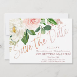 Rosa Aquarellblume Save the Date