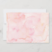 Rosa Aquarellblume Save the Date (Rückseite)