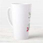 Rosa Aquarellblumen personalisiert Milchtasse (Linke Ecke)