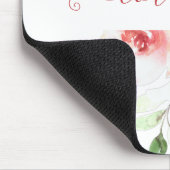 Rosa Aquarellblumen personalisiert Mousepad (Ecke)
