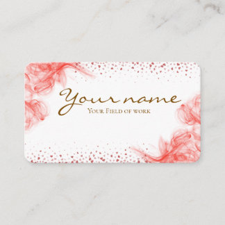 Rosa Aquarellblüte Elegante Business Card Visitenkarte