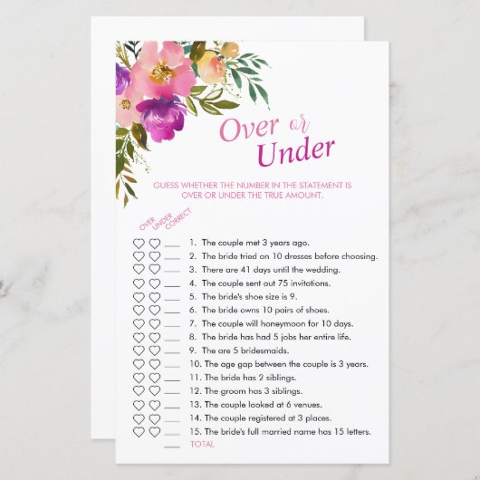 Rosa Aquarellblüte über oder unter Dusche (Vorne/Hinten)