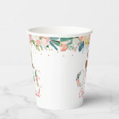 Rosa Aquarellblütenblüte Erstgeburt Pappbecher (Rechts)