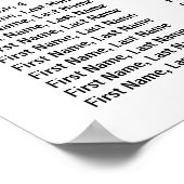 Rosa Aquarellblütendiagramm mit 6 Tischen Poster (Ecke)