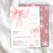 Rosa Aquarellbogen Kälte außerhalb Kinderdusche Einladung