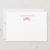 Rosa Aquarellbögen Personalisiertes Geschirr Mitteilungskarte (Vorderseite)